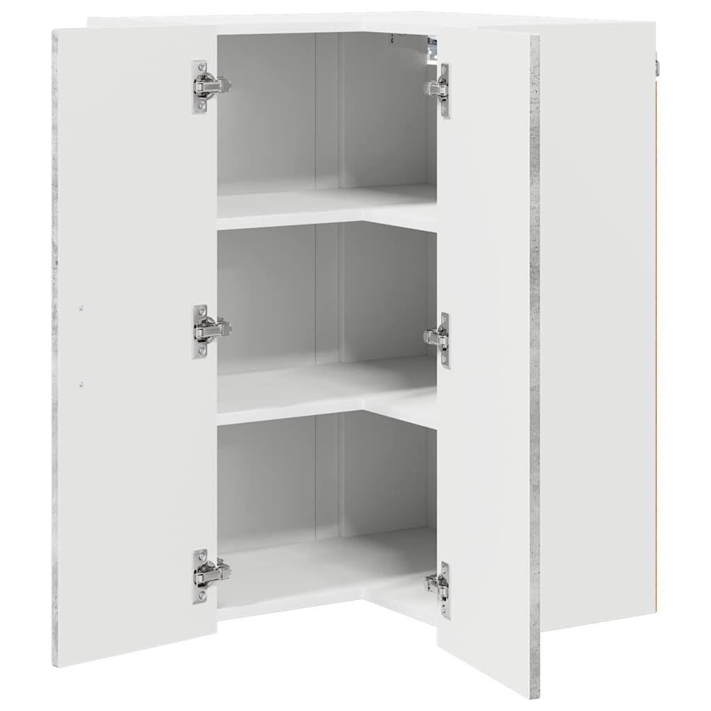 Kitchen Wall Cabinet with Shelf Concrete Grey 57 x 57 x 80 cm